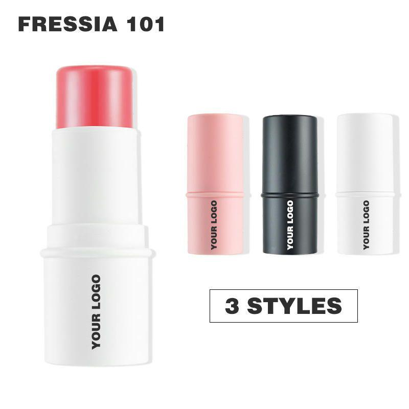 Kustomisasi MOQ RENDAH 8 Warna Blush On Makeup Blush Stick Blush on untuk Putih Hitam Merah Muda 3 Warna Stick Pilih