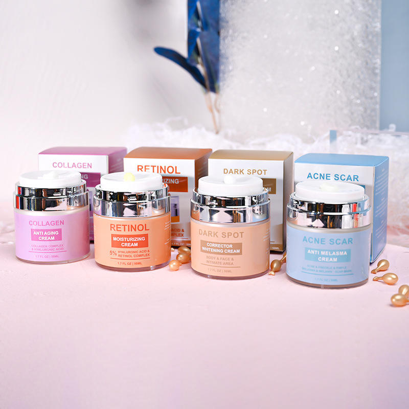 Tren Baru Losion Wajah Anti Penuaan Kulit Krim Wajah Pemutih Organik Pelembab Penghilang Titik Hitam