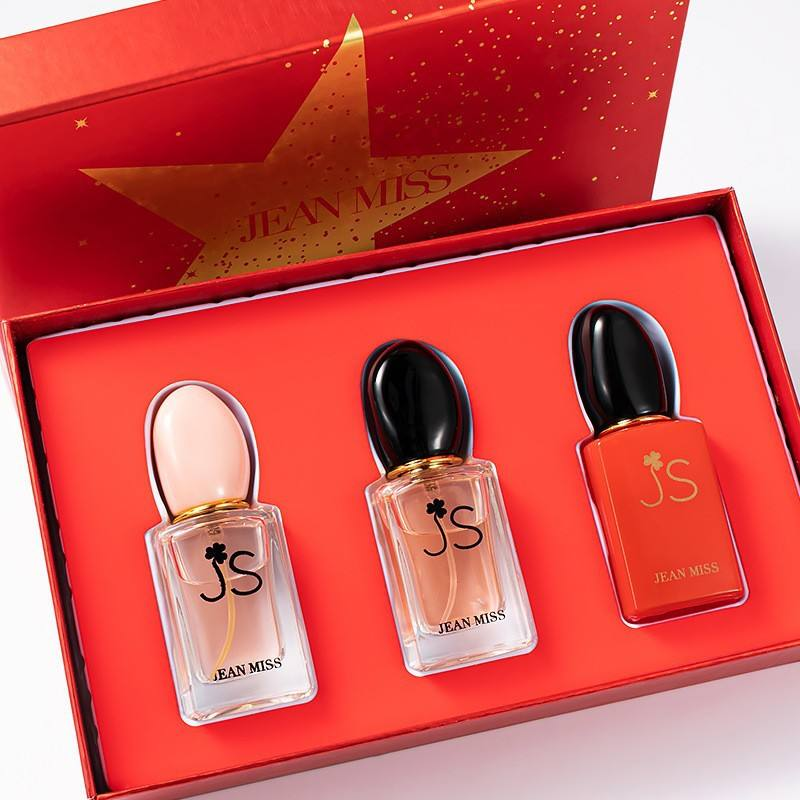 Set Parfum Wanita 30Ml * 3 Parfum Tahan Lama Merek Wangi Asli Set Hadiah Parfum 3 Potong Paris