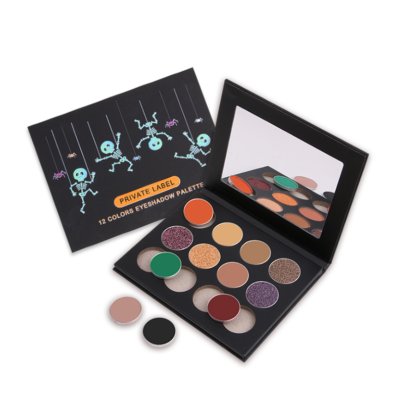 Kosmetik Muting Rias Wajah Berpigmen Tinggi Diy 12 Warna Palet Eyeshadow Bebas Kekejaman