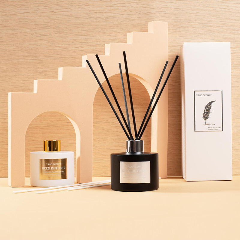 150ml Pengharum Rumah untuk Reed Diffuser Set Parfum Aroma Kaca dengan Rotan