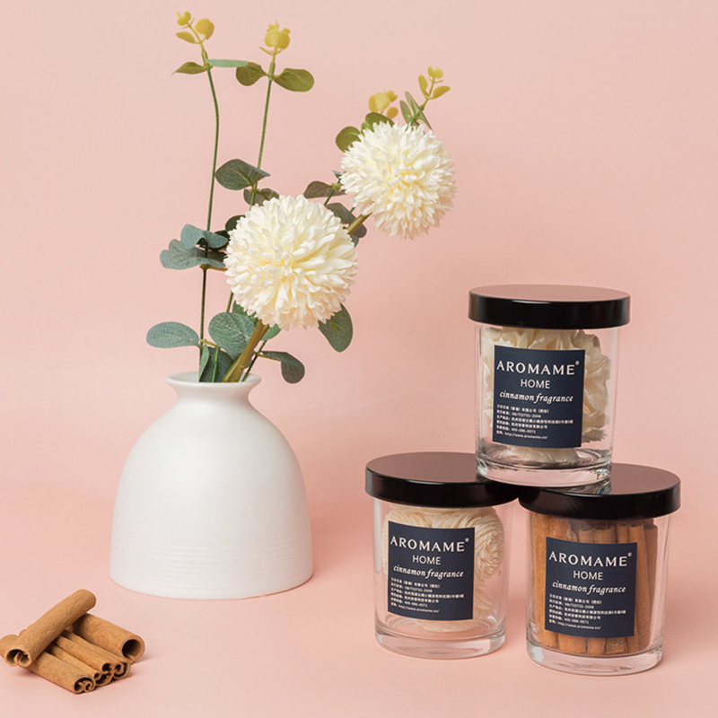 Penyebar Aroma Penghilang Bau Toples Timah Batu Kristal Bunga Kering Penyebar Kayu Manis Penyegar Udara