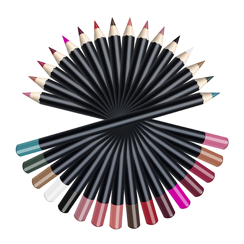 Lip Liner 3 in 1 Fungsi Eyeliner Tersedia 21 Warna Lip Pensil Lipstik Tanpa Logo